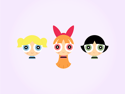 Powerpuff Girls. :) adobe avatar avatars illustrator powerpuff girls super heroes vector