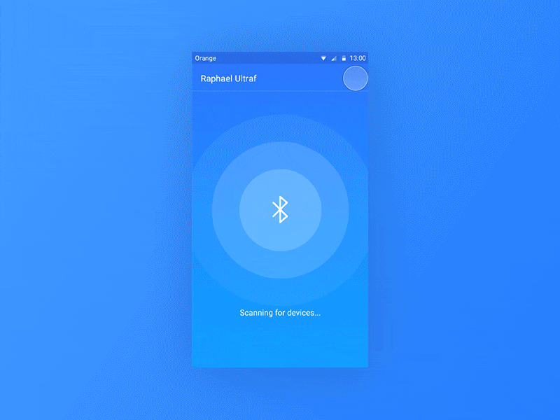 Bluetooth Scan app bluetooth finder onboarding principle prototype refresh scan scanner ui ux