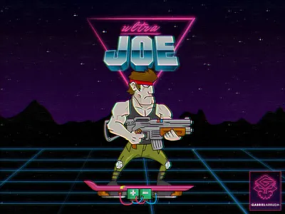 Ultra Joe 80s character design illustration illustrator retro
