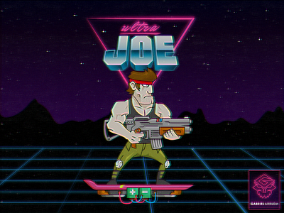 Ultra Joe 80s character design illustration illustrator retro