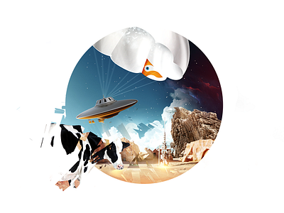 New e-mail signature cow icon ufo