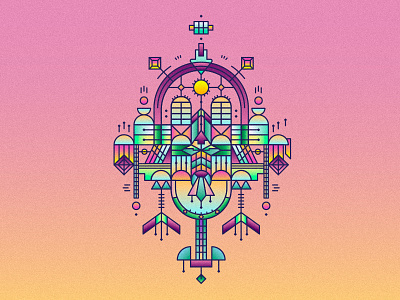 Art deco mosaic