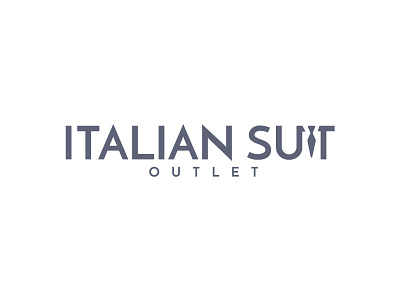 Italian Suit Outlet Logo branding clothing hidden italian logo negative space shop simple store suit tie vector