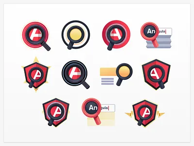 Decisions, Decisions... angular bolt decisions in progress iterations lens magnifying glass microscope search shield sparks wip