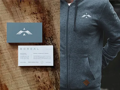 Boreal Applications abstract arrowhead art badge boreal brand compass design identity logo north water