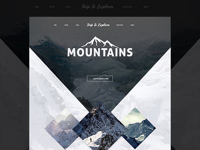 Explore Mountains concept explore mountains onepage photoshop popular ui ux web web design webpage website