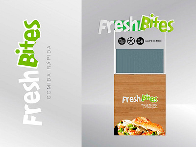 Fresh Bites \ isologo design by Jaime Claure eco food fresh green health isologo juice logo salud