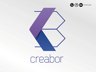 Creabor \ isologo design by Jaime Claure brand design fashion industrial isologo logo style stylish textile texture