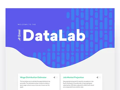 Emsi Data Lab above the fold data data lab emsi hero lab labs landing page pattern