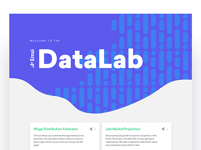 Emsi Data Lab above the fold data data lab emsi hero lab labs landing page pattern