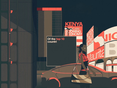 WEF Africa´s Growth 2d animation character animation motiongraphics