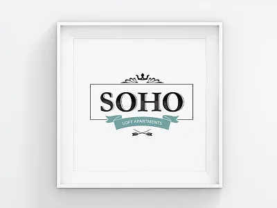 Soho Logo apartment brand logo retro