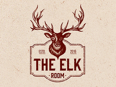 The Elk Room bar elk logo logodesign logovo logovodesign pub whiskey