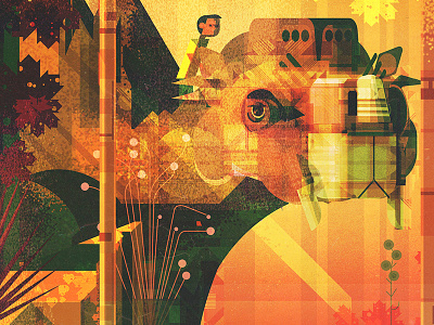 VR Concept art concept art digital geometric illustration james gilleard trees vector vintage virtual reality vr
