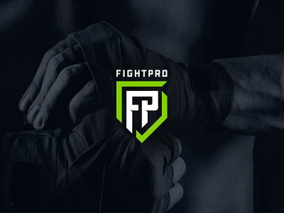 Fight Pro branding combat emblem fight pro graphic initials logo martial arts mma shield sports ufc