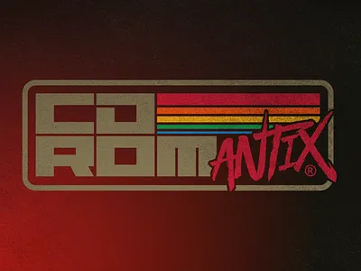 CD-ROMantix Wordmark 80s logo retro vintage wordmark
