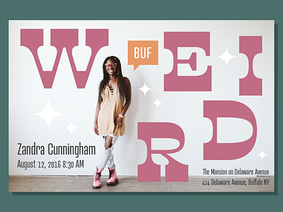 CM Buffalo - Zandra Cunningham buffalo creative mornings design poster promo typography