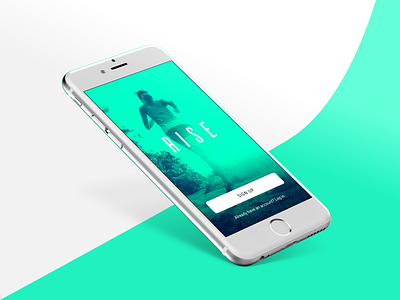 Rise app class fitness green group ios mobile rise running sleek sports training