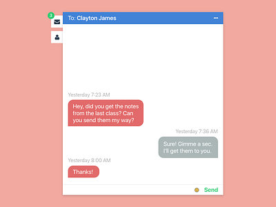 Daily UI - Direct Message daily ui design direct material messenger minimal ui user