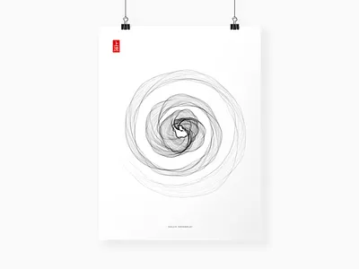 #01 Hello, Dribbble! generative art japanese poster processing