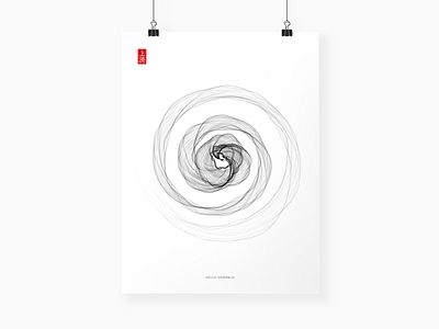 #01 Hello, Dribbble! generative art japanese poster processing