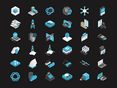 Isocons icongraphy icons illustrations isometric