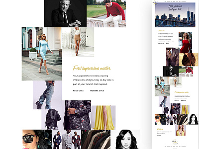 Personal Stylist Web Layout