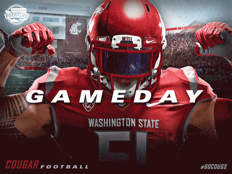 WSU Football Gameday Graphic Animation animation college football gameday sports