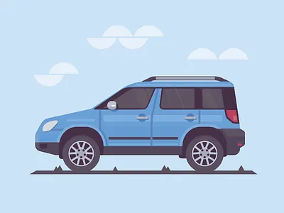 Skoda Yeti car illustration skoda yeti