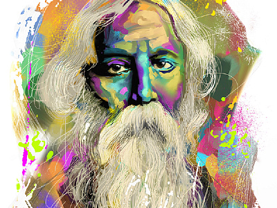 Digital painting -Tagore art artrage artwork brush colour digital illustration oil painting thick