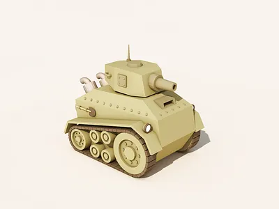 Tank 3d cinema4d lowpoly