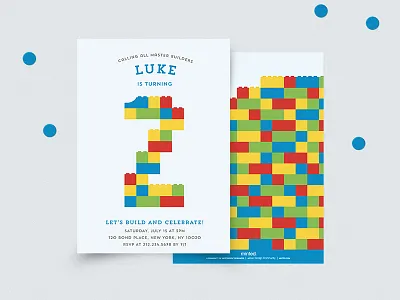 Master Builders Party belia simm birthday birthday invitation building blocks card illustration invitation legos master builders party party invitation stationery