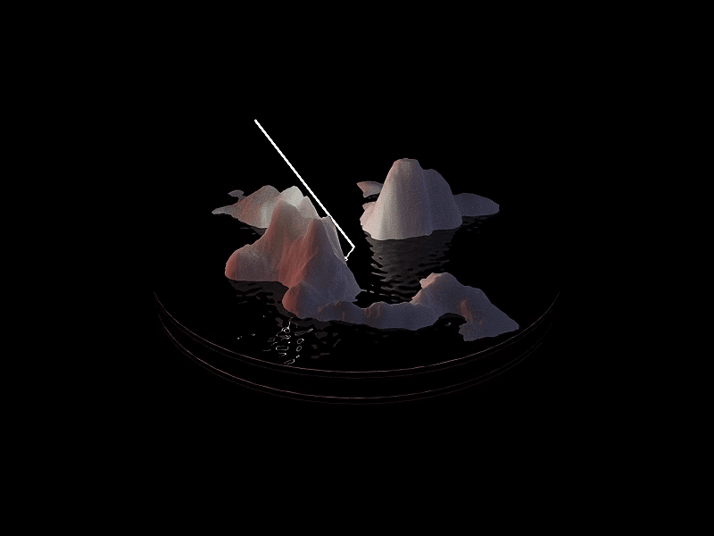 Mid-Autumn Festival 3d animation c4d landscape moon motion mountains