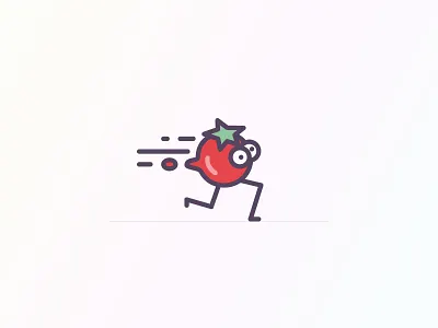 Fresh Tomato eat eco food fresh green icon illustration red run small tomato vegetables