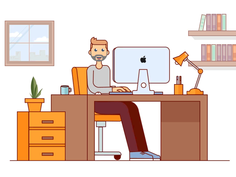 Animation Version Hello Drbbile chat conversion debut debuts designer designer table desktop first shot hello dribbble mac plant thanks