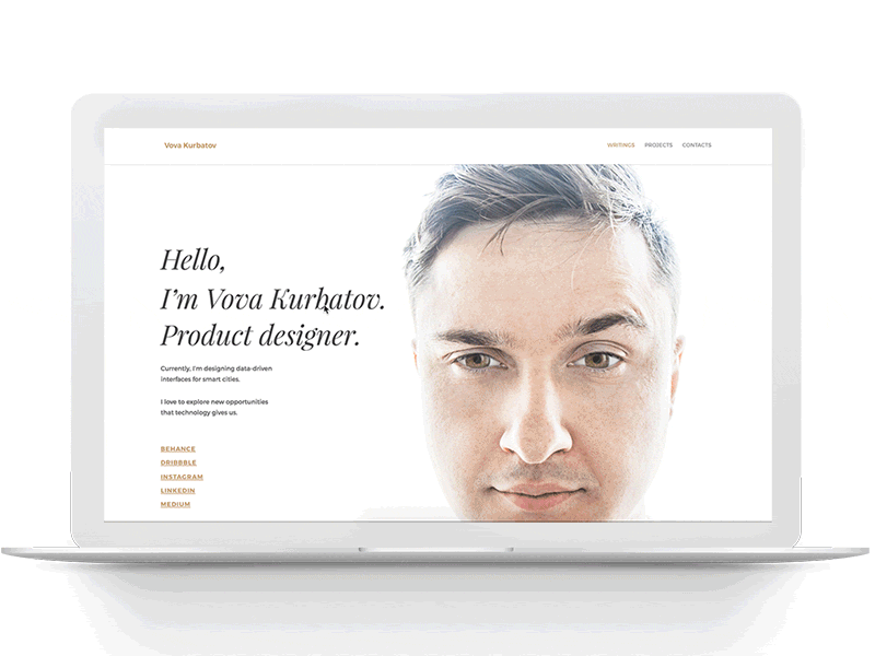 My personal site animation designer parallax personal photo product project single site ui web