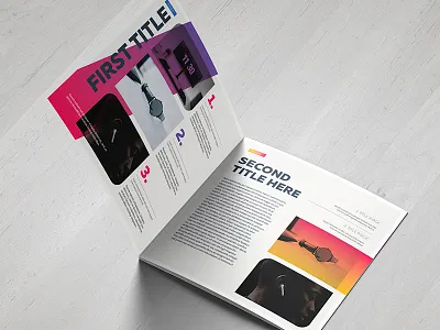 Gradient Square Trifold brochure clean design editorial fashion gradient interior luuqas minimal multipurpose template trifold