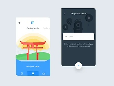 Trending+forgot password (flutter app) app email feed flutter forgot location password photograph photos post ui username
