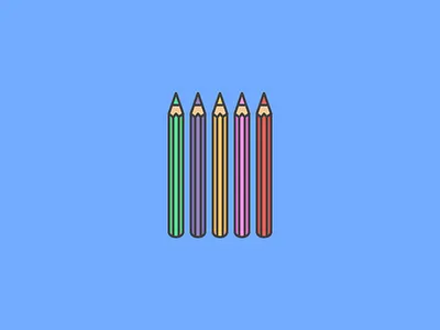 September 17: Color 365cons color colored pencils crayon daily icon diary draw icon pencil