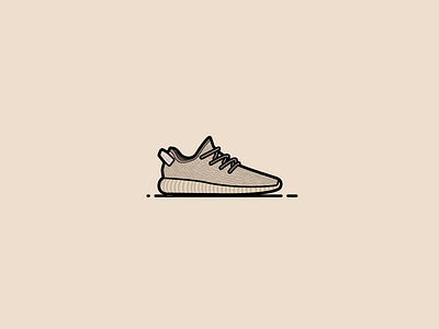 Yeezy 350 Oxford adidas atlanta black flat icon illustration kanye shoes sneakerhead sneakers vector yeezy