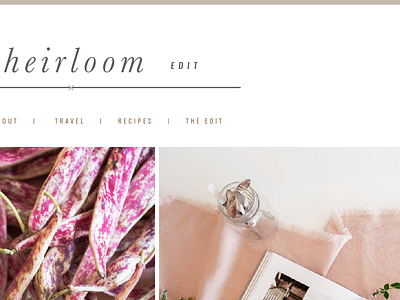 The Heirloom Edit in Action branding editorial blog design squarespace