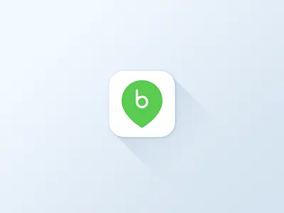 Bendi App Icon app bendi icon ios location long shadow oblique shadow