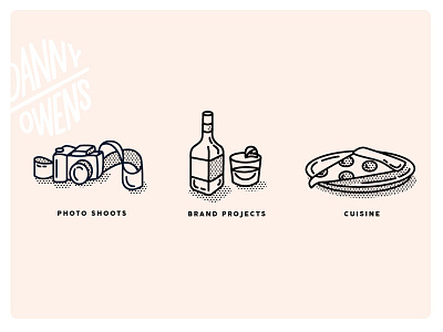 Icons camera food halftone icon illustration mono weight pizza