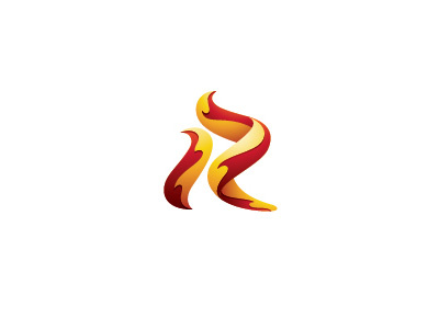 Letter R Logo 3d abstract agency 99 art media color colorful fire flame letter r multi overlapping