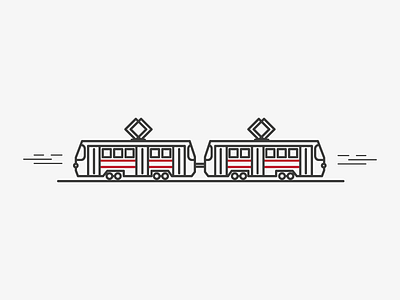 Tram design flat graphic icon illustration illustrator latvia line restaurant riga transport