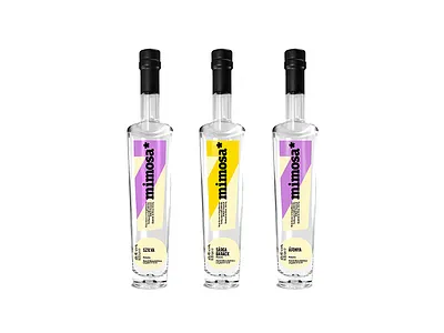 Mimosa limited edition bottle labels bottle branding firewater label limited edition typography logo logotype mimosa