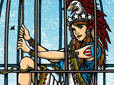 Freedom Bird... birdcage capitol concert poster dc freedom statue gigposters jam band screenprint silkscreen warner theater washington dc widespread panic