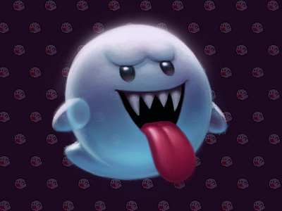 Boo boo ghost mario spooky