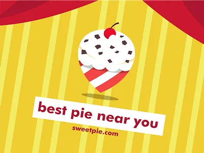 Sweet location icon concept cake food hamburger icon location pastry pie sandwich soup sweet