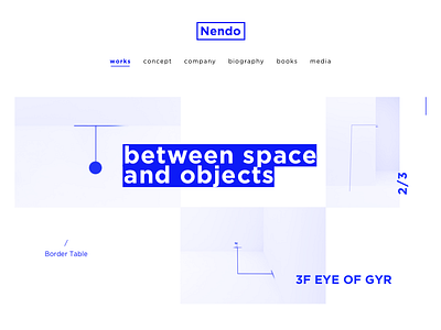 Nendo. design fashion minimal typo ui ux web